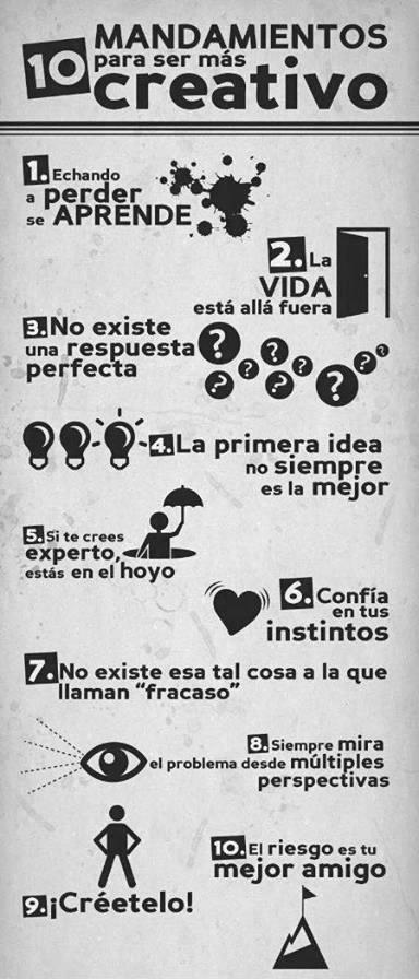 DBMGroup's tweet image. 10 Mandamientos para ser más creativo!!! #DBMGroup