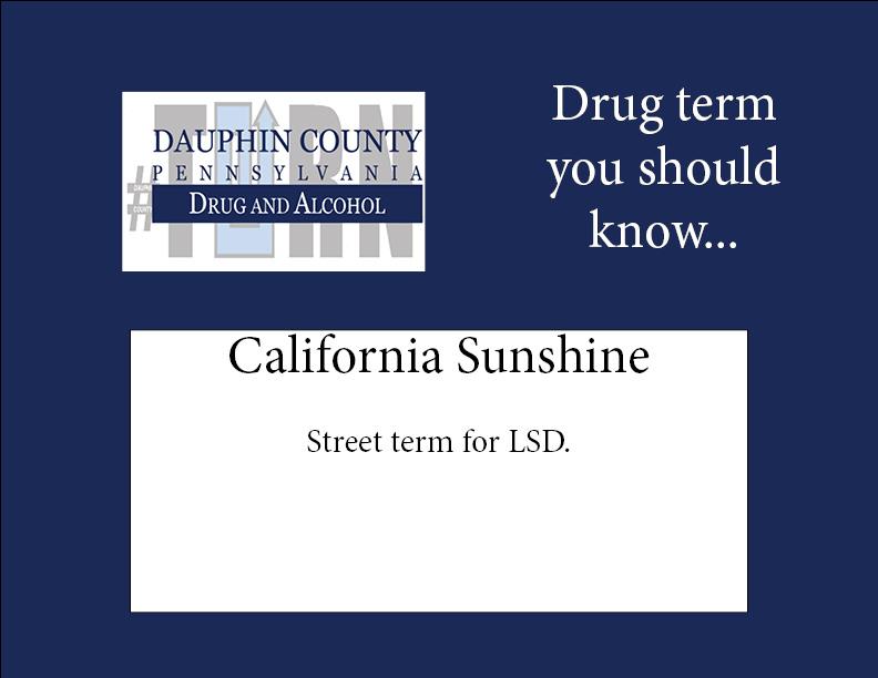 DCDrugsAlcohol's tweet photo. Today's drug term you should know... California Sunshine. http://t.co/V7TXnJhmZE