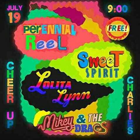 123Drag's tweet photo. Austin TX! This Sunday! Spread the word! #atx #cheerupcharlies #sweetspiritband #perennialreel #magianegra http://t.co/uGX4I120at