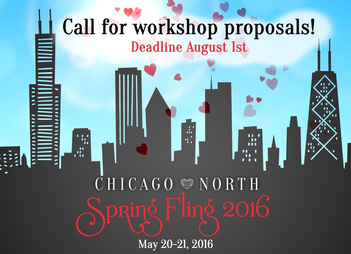 ChicagoSF2026's tweet image. Spring Fling 2016 call for workshop proposals! Deadline Aug 1. chicagonorthrwa.org/workshop-propo… #CNRWA #SpringFling2016