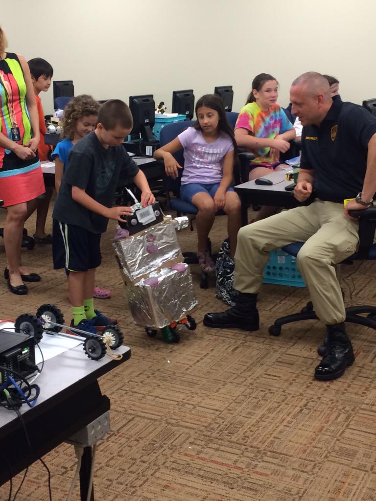 A camp favorite, made by some of our youngest members. BobBot walks and talks!