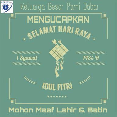 PAMI_JABAR's tweet photo. Selamat Hari Raya Idul Fitri @pamibanten @PAMIJateng @pamijktraya @Pami_Kalbar @pamisumsel @pamibengkulu @pamibali http://t.co/DsNrAqbdvX