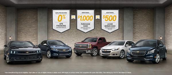 #Chevy Summer Bonus Tag is here. Share which vehicle you'll choose with #WantAChevy. pbxx.it/eGaY7N
