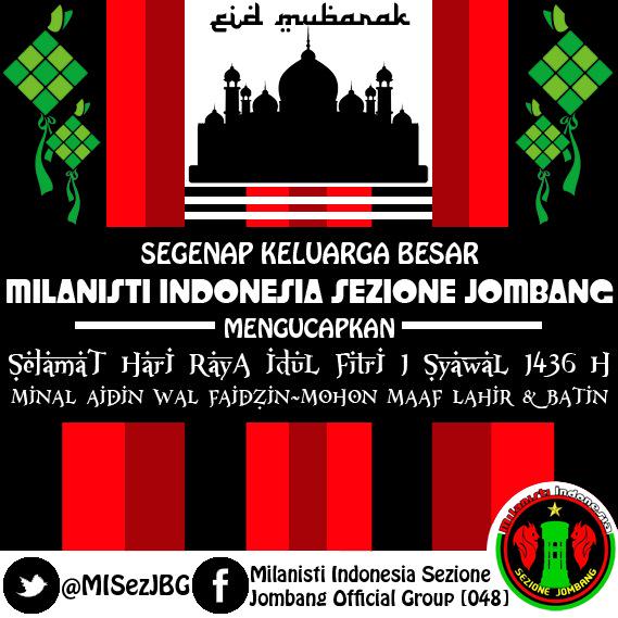 Selamat Hari Raya Idul Fitri 1436 H Kawan-Kawan. Mohon Maaf Lahir &amp; Batin 😊😊🔴⚫