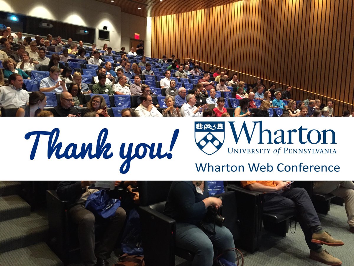 WhartonWebConf's tweet photo. Thank you to our attendees, sponsors &amp; all who helped make this conference happen. You're the best :) #WhartonWC http://t.co/bsXnQtH9Mz