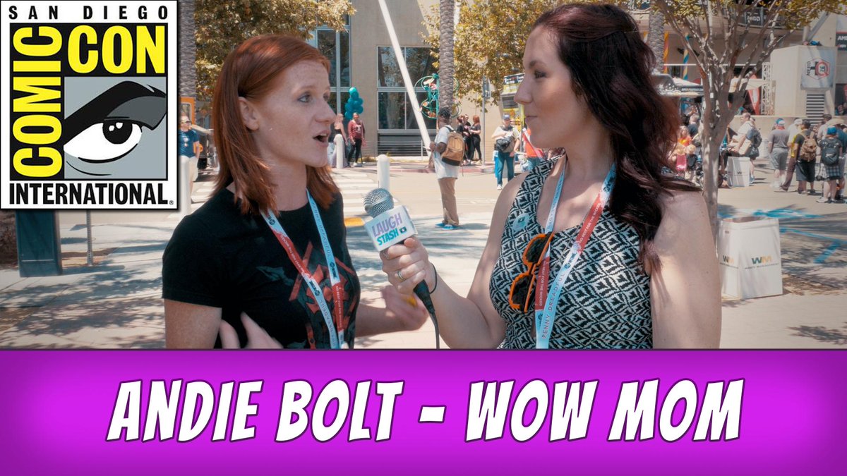 AshsStash's tweet photo. It's finally here! I interviewed @andiebolt about her doc @WoWMoMTheMovie! #wow #sdcc2015 http://t.co/Hc62hmCc2F http://t.co/lqgfs1Z3gy
