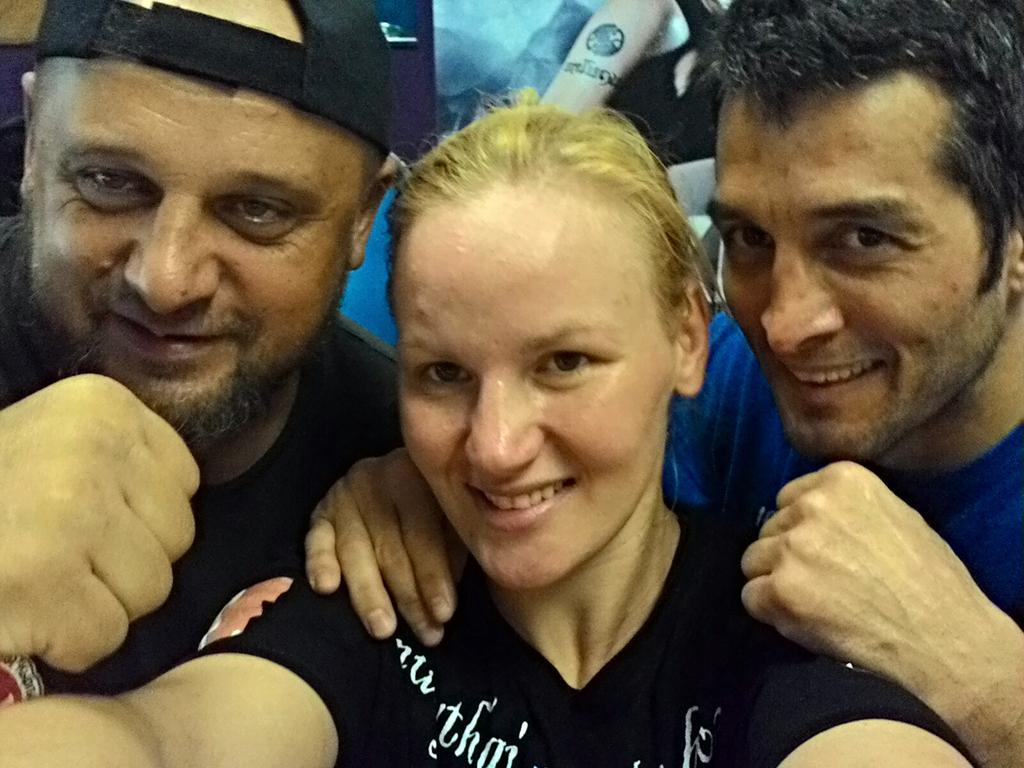 BulletValentina's tweet photo. Preparation for my fight 24 of July!!!
My coach Pavel Fedotov,  and my sparring partner Pedro Caballero. #LK3 http://t.co/7qUcffNu7B
