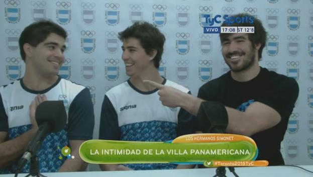#Toronto2015TyC Los Simonet pasaron por la cámara de TyC Sports. Mirá el divertido momento: bit.ly/1TFIoEB