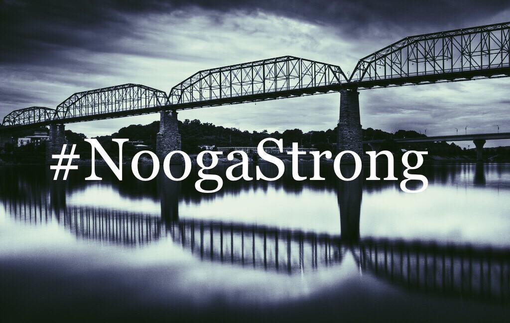 A_Huffstutler's tweet photo. @WRCB You tried to break our city but instead you are bringing all of us together.  We are #NoogaStrong #Chattanooga http://t.co/H5qhiop4NN