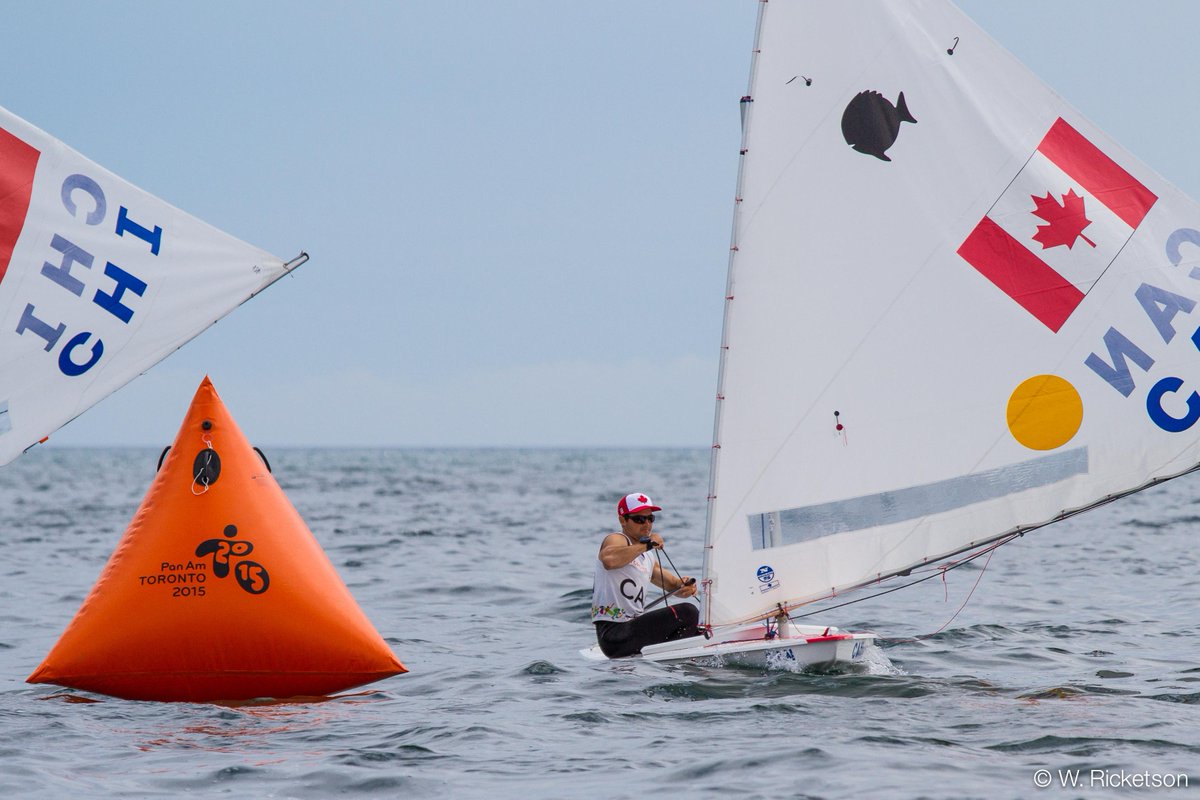 SailCanada's tweet image. Day 5 Canadian Highlights - @sailluke takes over the lead in Sunfish! #TO2015 @PanSail 
sailing.ca/ramsay-takes-o…
