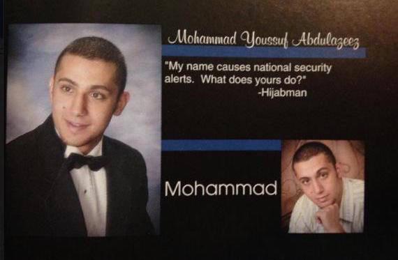 Muhammad Youssef Abdulazeez Yearbook photo and quote 