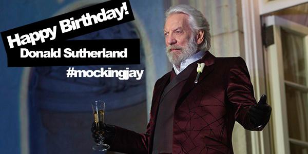 Happy Birthday to Donald Sutherland our favorite bad guy!  