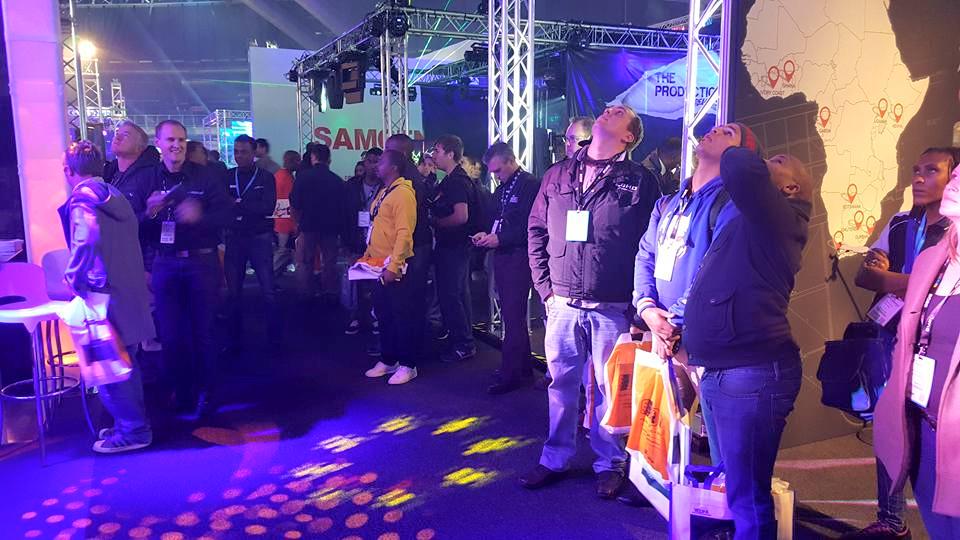 Audiosure's tweet photo. Last day to see our @ChauvetPro lighting show! #Mediatech2015 Stand F51. Plus celeb DJ's from 12h30 at K12! http://t.co/ywCkgw20dy