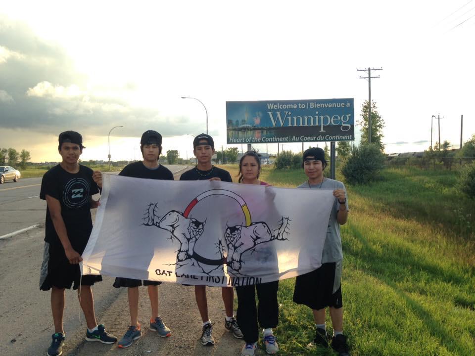 The KII-CHII-AK-KOO-ZEEN walkers have reached Winnipeg.