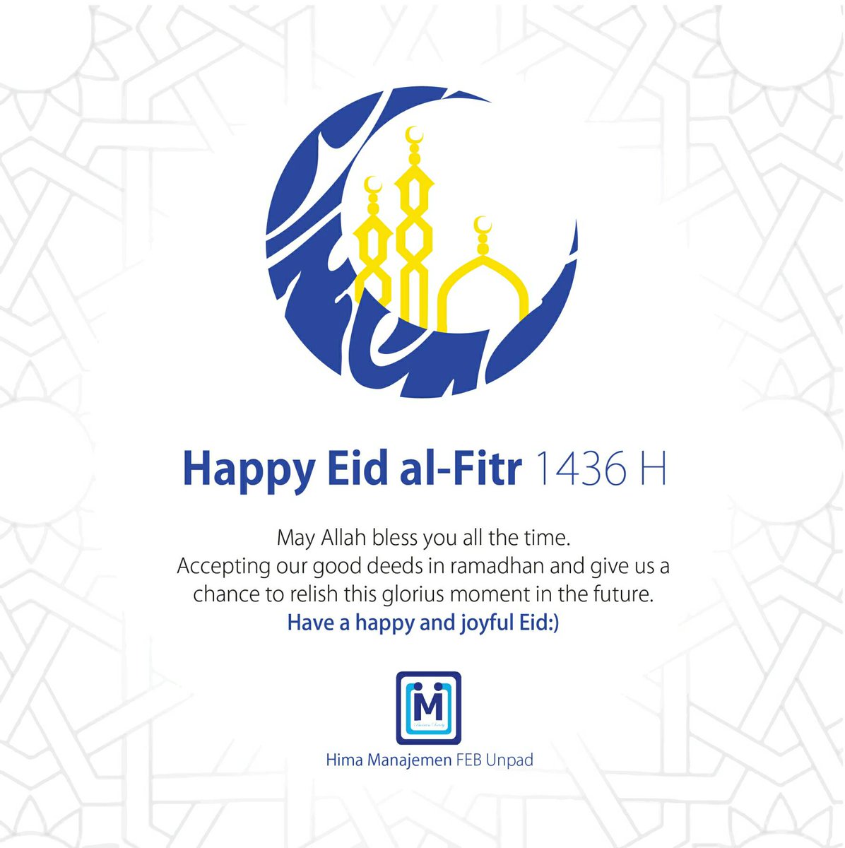 himamgtunpad's tweet photo. Selamat hari raya Idul Fitri 1436 H, minal aidzin wal faidzin, mohon maaf lahir dan batin:) http://t.co/lgPKWw0H8s