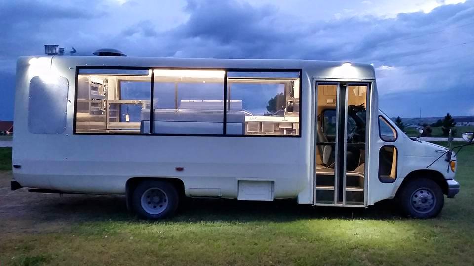 The bus was dropped off this morning to be wrapped. We'll be serving hot pasties and pizzas starting next week!