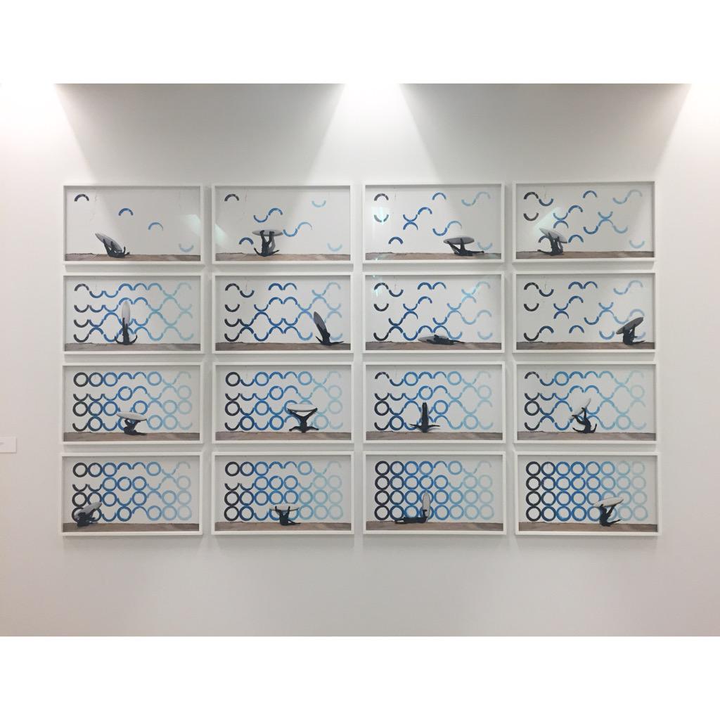 ArtObserved's tweet image. At tonight's opening of #RobinRhode's exhibition 'Drawing Waves' at @DrawingCenter #TheDrawingCenter