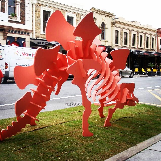 The first #Adelaide #parkingday in 2010 - "All My Friends Are Dead" by Enoki #design #rundlestreet #quirky #paleo