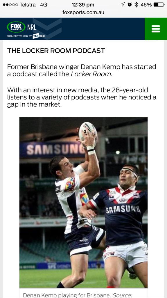 DenanKemp's tweet photo. Check out my interview with Foxsports about my show The Locker Room. Really stoked the show is being noticed! http://t.co/RIXagydYxG
