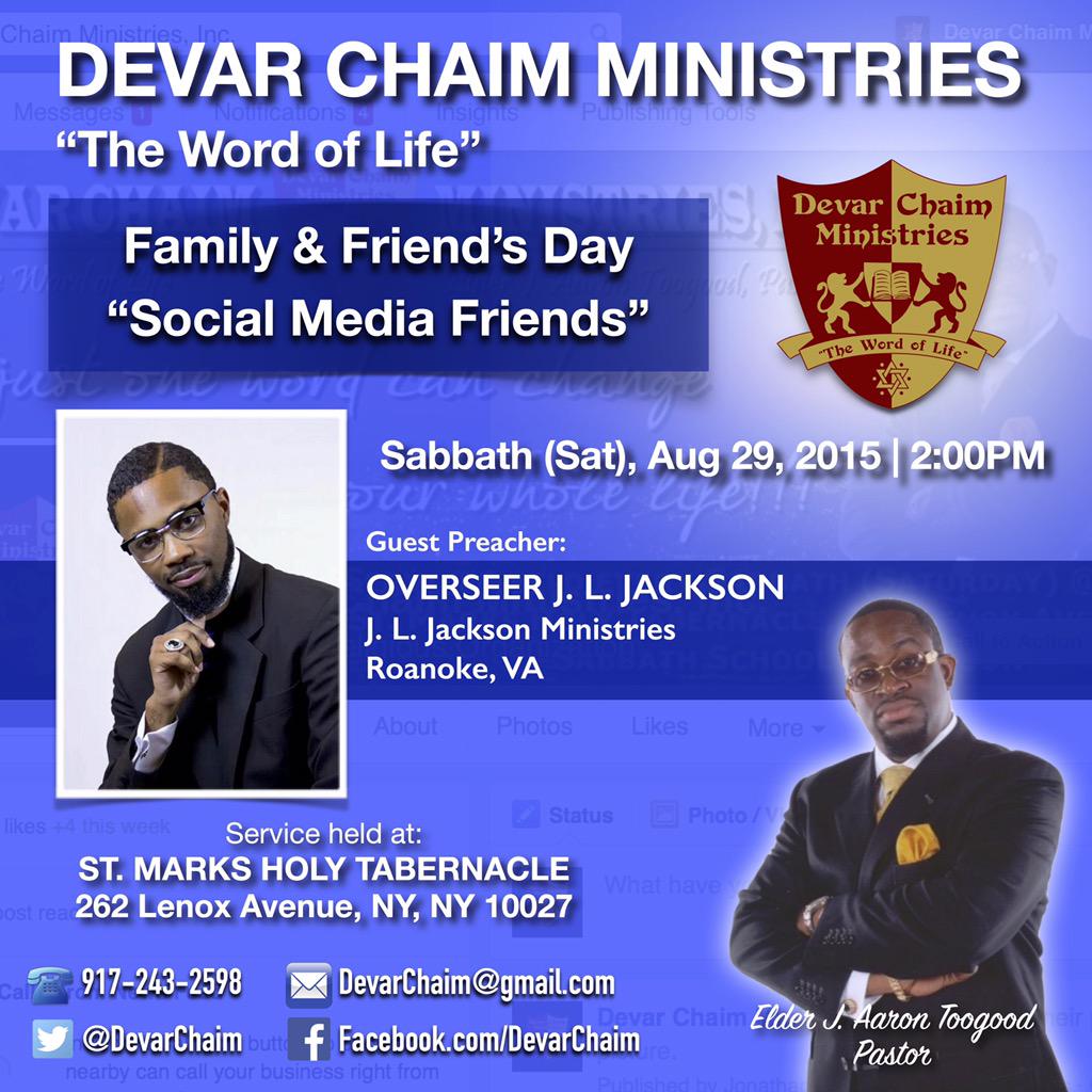DevarChaim's tweet photo. Join us for Family &amp; Friend's Day http://t.co/fmBbJZLi5Q