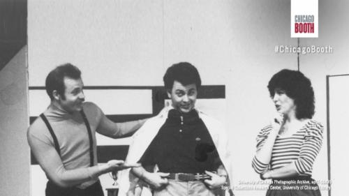 ChicagoBooth's tweet photo. Representing a venerable Chicago Booth tradition, #MBA students prepare for a Follies production circa 1982. #TBT http://t.co/dcXZYQCc6O