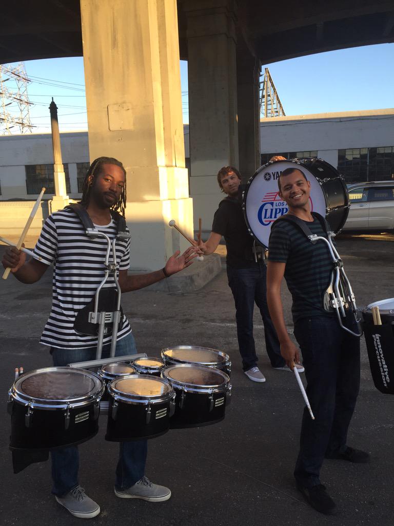 Some Clipper Percussion drummer on set shooting for Flow Sports! #stripsvssolids