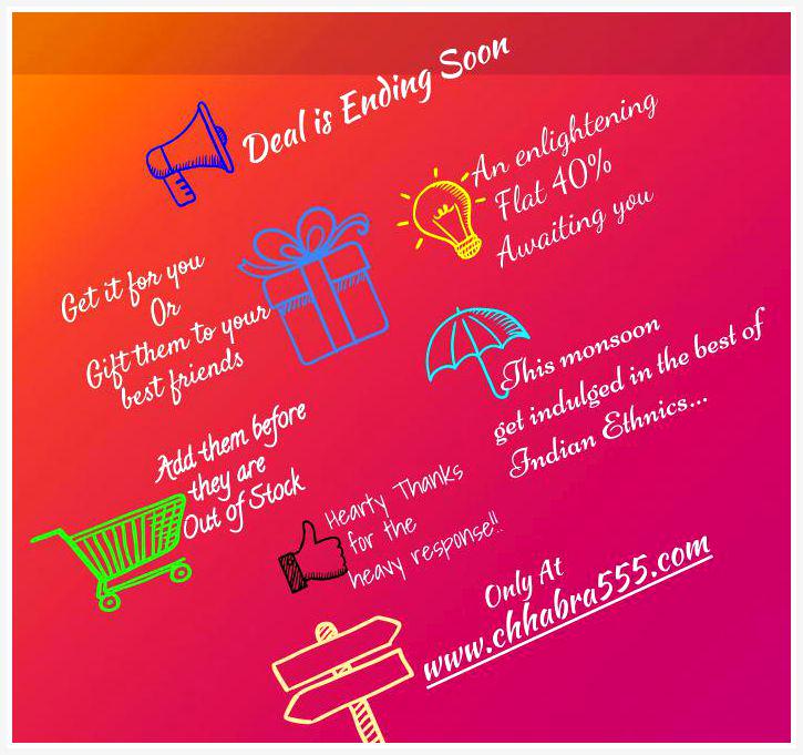 Chhabra555's tweet photo. Gear up to get the best of the rich Indian Ethnics @ Flat 40 only http://t.co/TX00Yi3t0r http://t.co/S856pNGeUP