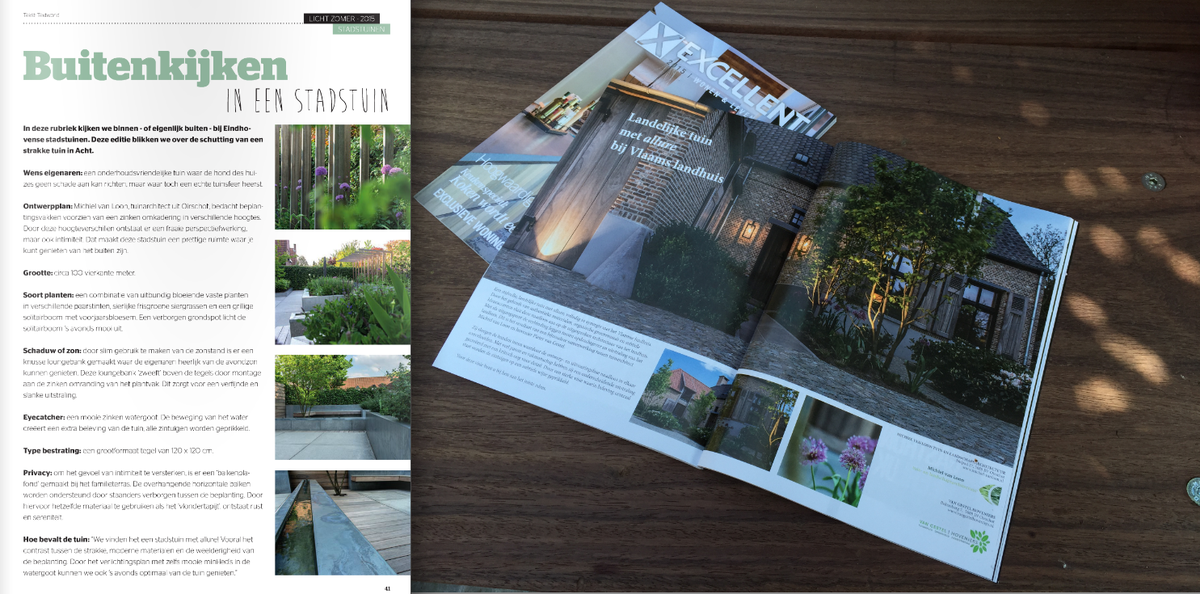 Trots! Aandacht in de bladen deze zomer; #stadstuin &amp; #landelijketuin. Geinspireerd? #tuinontwerp #tuinarchitect