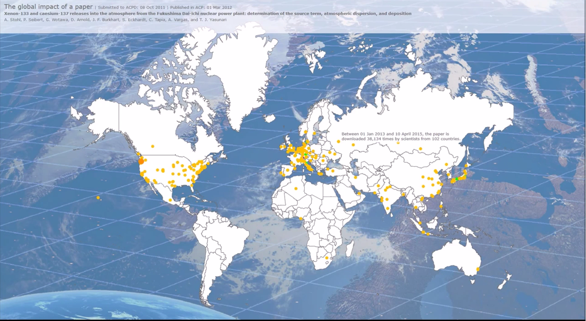 EuroGeosciences's tweet photo. The globa journey of a single paper - a video. #EGU15 #EGUjournals @copernicus_org http://t.co/oITHlRj7CS http://t.co/oStJVxNpYY