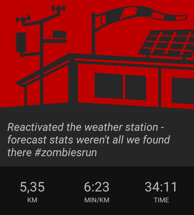 upd8r's tweet photo. Reactivated the weather station - forecast stats weren't all we found there #zombiesrun http://t.co/TFHEt0Lg7t