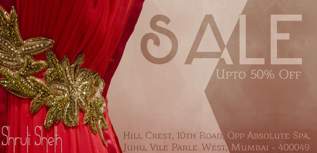 Last few days to grab those tantalizing ensembles by Shruti Sheth on Sale.