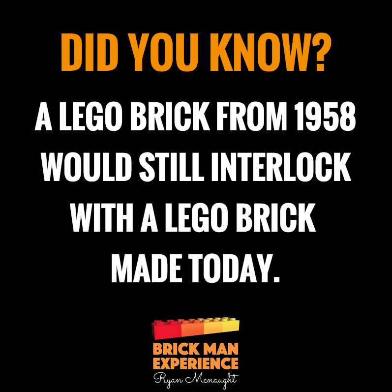 _TheBrickman's tweet photo. A #LEGO brick from 1958 would still interlock with a LEGO brick made today. #LEGOfact http://t.co/HvVQCBvz1I