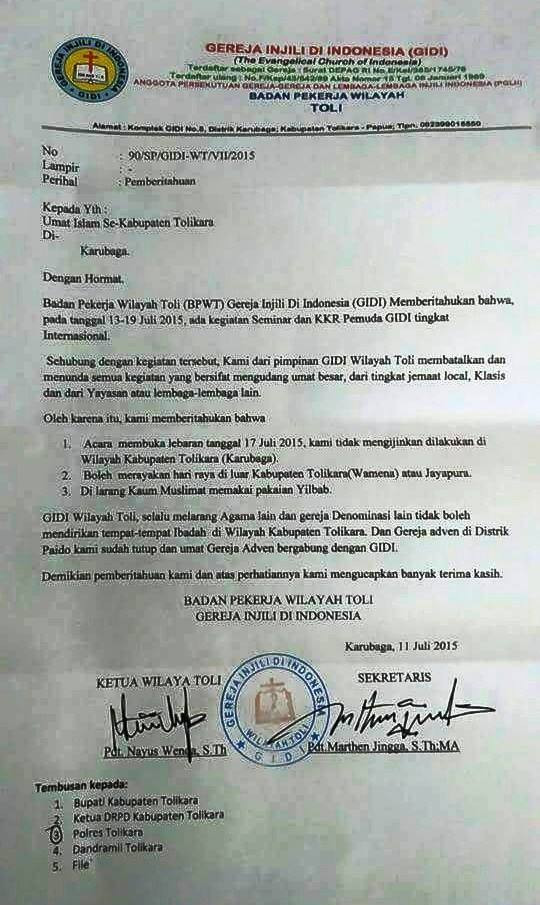 AchyatAhmad's tweet photo. kristen meresa terancam o/ minoritas Muslim. Padahal mereka aman di tengah2 mayoritas Muslim. #Tolikara http://t.co/zFf6ksxCEt