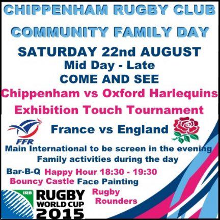 minichiprfc's tweet photo. Want summer fun? Sat 22nd August @Chippenhamrfc #CRFCOneStopShopForAllYourRugbyNeeds #RWC15 #SupportYourCommunityClub http://t.co/QvFMYWIwYT