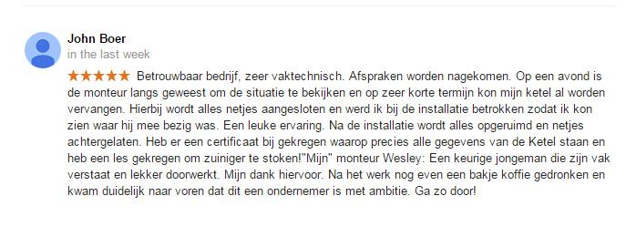 Een prachtige review van een klant. Dit geeft mij een boost en maakt mijn werk nog leuker #weereentevredenklant