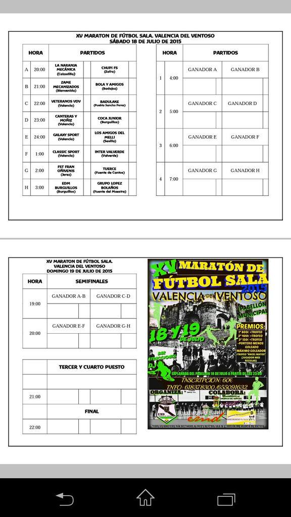 Buenos días amig@s!!Aquí les mostramos el cuadrante para la maratón de VDV. Nuestro equipo debutará a las 3!vamos EDM