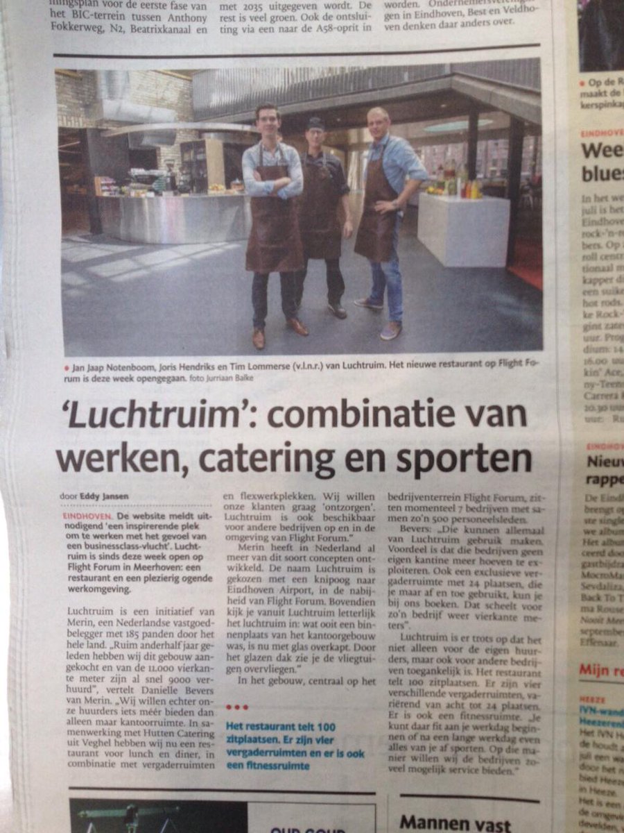 We staan in de krant! #luchtruim