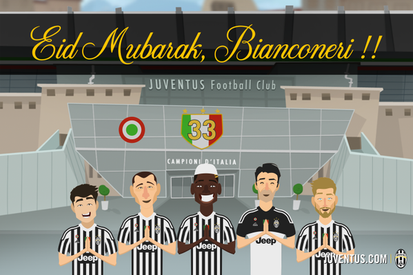 juventusfcen's tweet photo. #EidMubarak to all our Muslim supporters celebrating around the world! #ForzaJuve http://t.co/zCCFUjU8XU