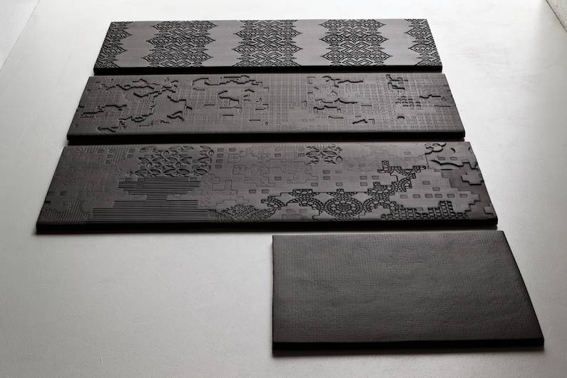 ArchiFacturing's tweet photo. @ArchiFacturing # qualityproducts #design #trame preziose #tile @mutinaceramics http://t.co/y13glWxRc7