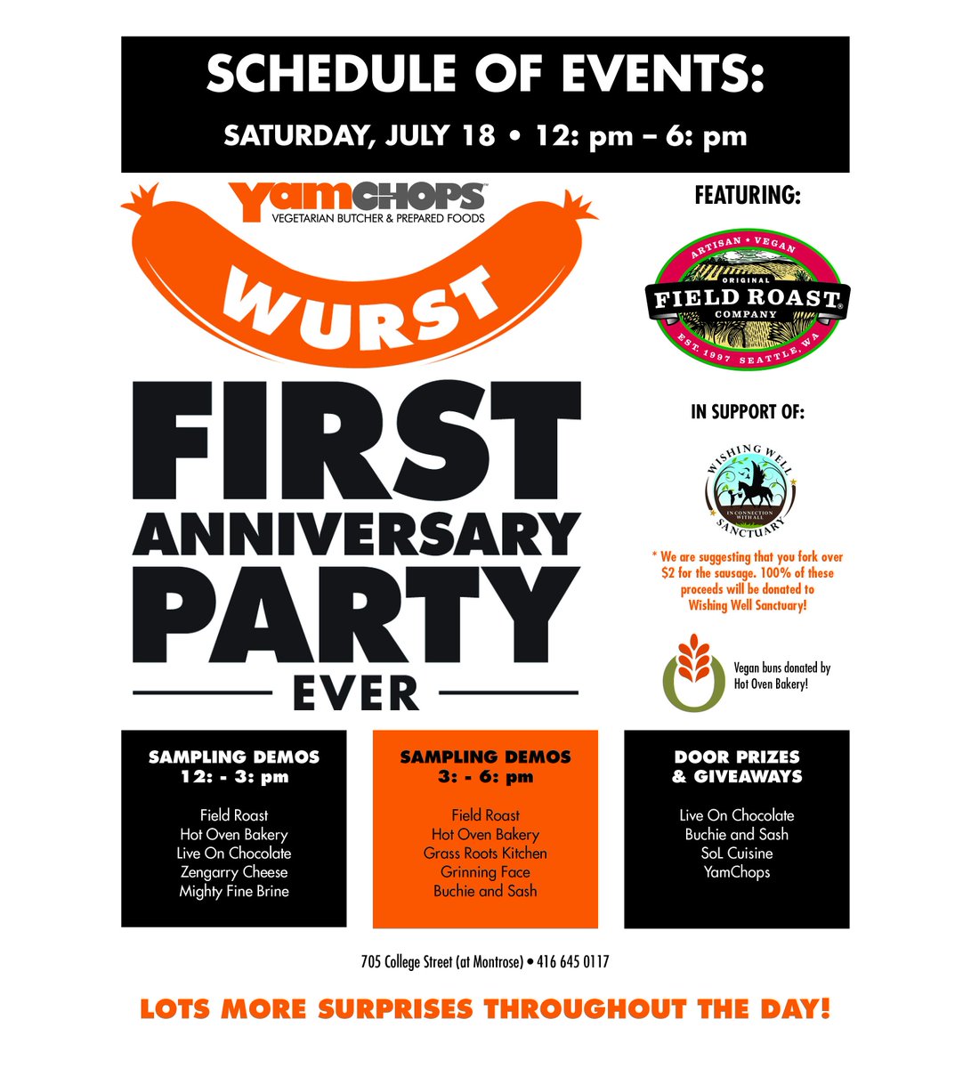 YamChopsTO's tweet photo. Some of what's happening tomorrow: @Buchie_and_Sash @SolCuisine #HotOvenBakery @mightyfinebrine #GrassRootsKitchen http://t.co/QuDdFANdu9