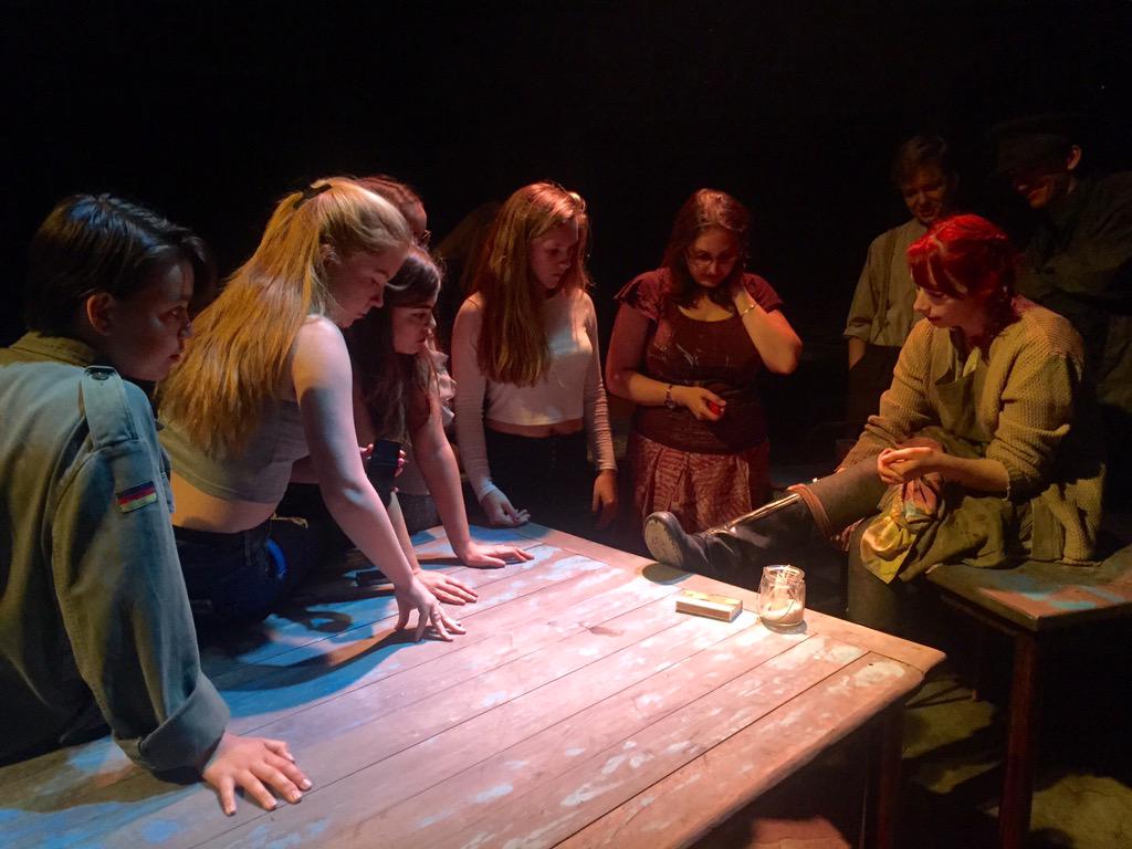 rxtheatre's tweet photo. The Wardrobe team on BTSWW look to solve a costume malfunction. #BTSWW http://t.co/OXENf0qYgk