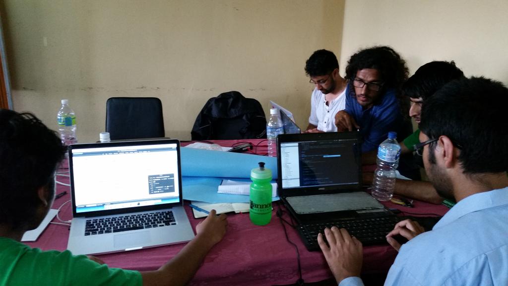 aliglenesk's tweet photo. Our team hard at work at @swktm #swktm #NepalRises #StartUpWeekend http://t.co/UcxwEW9T83