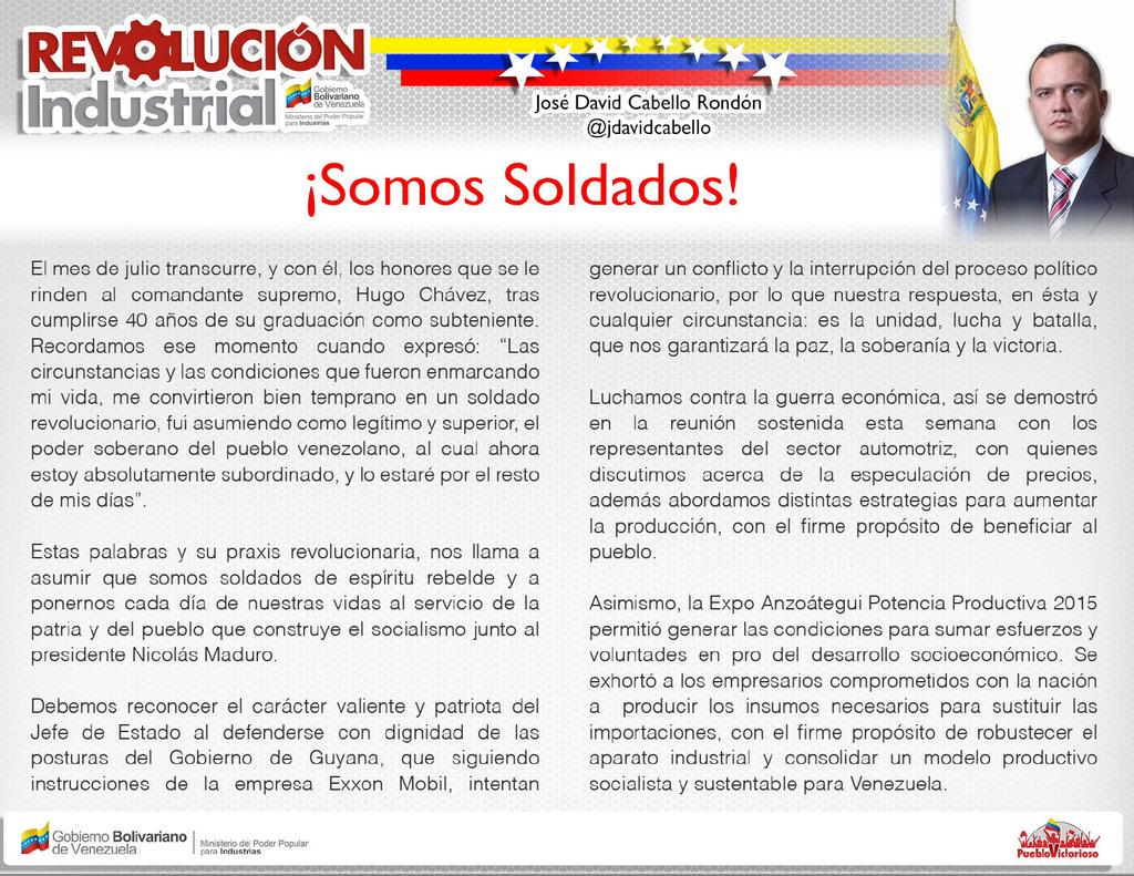 Edson_Acero's tweet photo. Aquí la columna #RevoluciónIndustrial de .@jdavidcabello .@FerromineraCSV .@CSVHierroAcero .@generalzambrano http://t.co/aZoSUqUB36