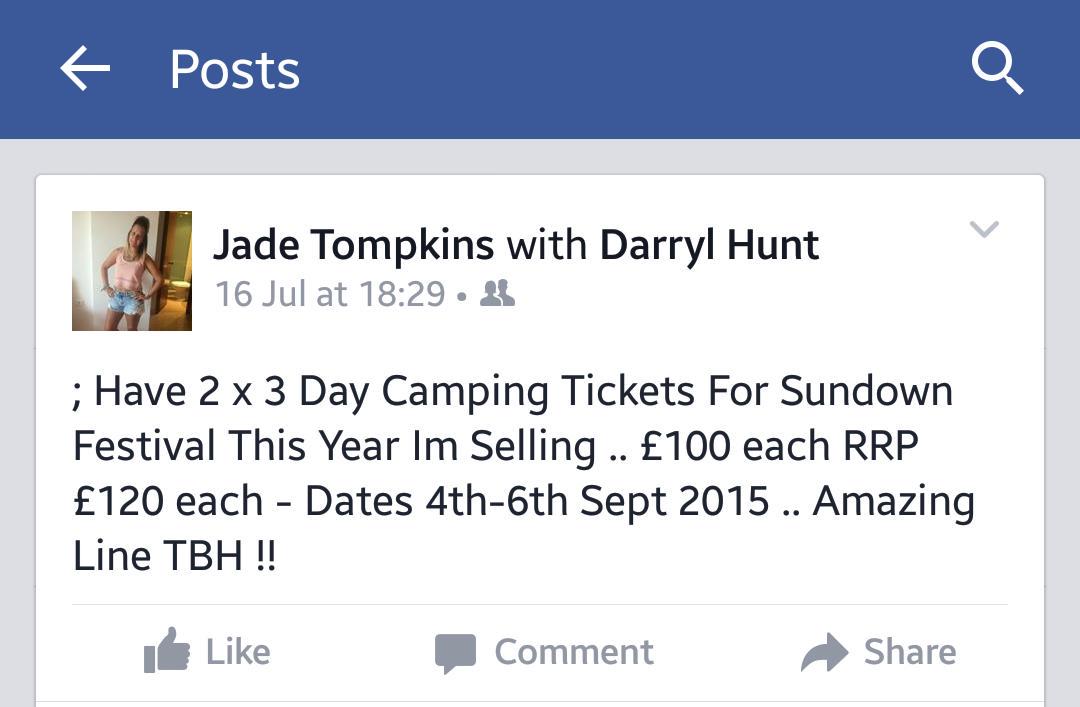 Jade .. 💜 x on Twitter "VibeTickets 2 for sundown to sell .. 3 day