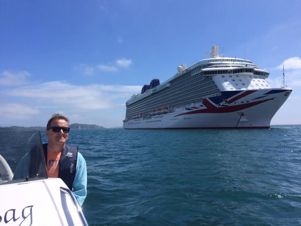 We're loving Ged Kelly's 'ship selfie' with Britain's largest cruise ship, anchored off Guernsey. Send us your pics.