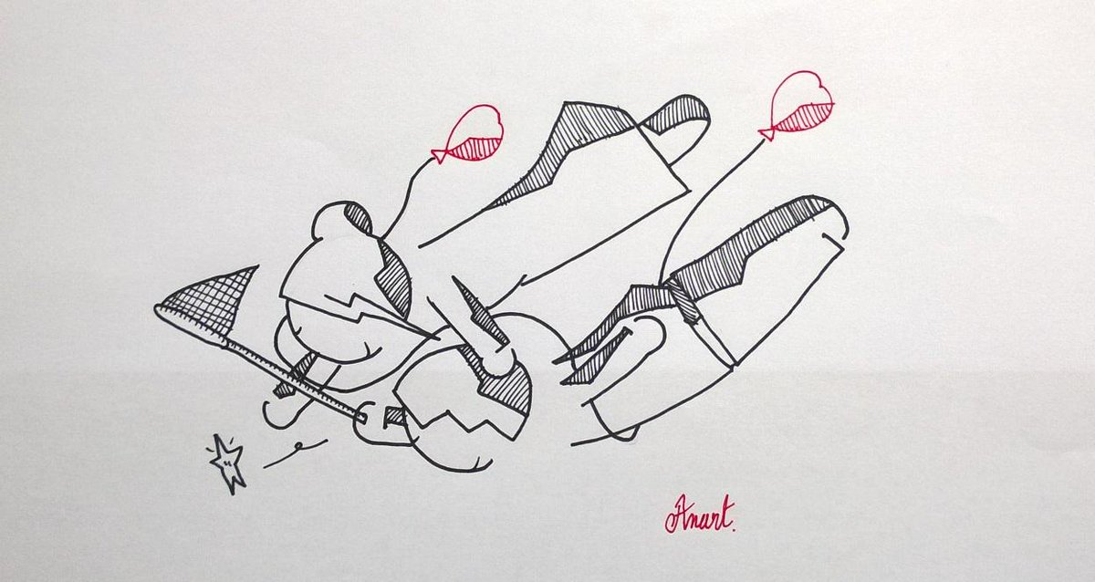 Benouat's tweet image. On y est presque ! 🚀🎈😊💙 #Anart #Draw #Sketch #Dessin #Love #Star