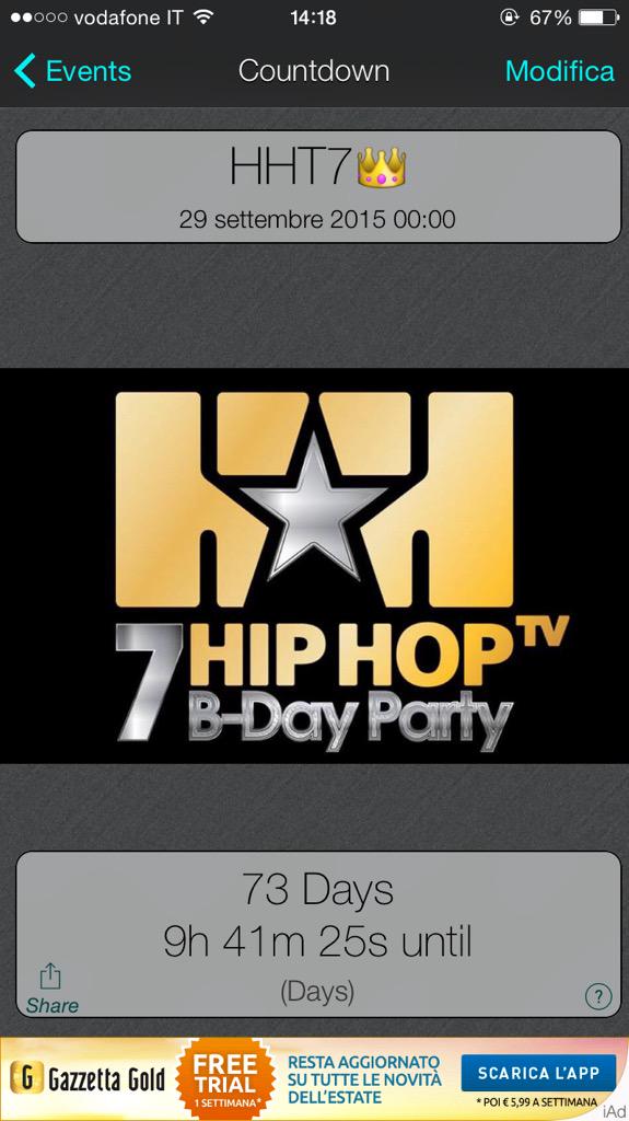 daivabenecosi's tweet photo. e dopo #HHTVARENA non potevo perdermi #HHTV7 👌👑 @hiphoptvitaly http://t.co/alF0JH74AL