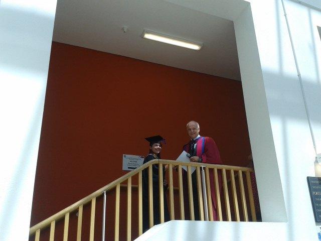 Congratulations to Rachael Bell, winner of a departmental prize for excellent performance #GeogGrad2015