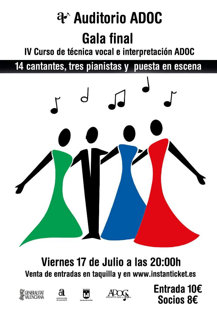 Os esperamos esta noche en el fantástico concierto lírico a las 20:00 h. De clausura del curso de Interpretación.