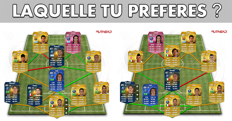 viinsky360's tweet photo. Laquelle tu préfères ??? RT pour celle de gauche, FAVORIS pour celle de droite ! #CavaniTeam http://t.co/ZDKCbvhMtC